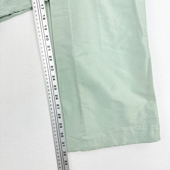 adidas Essentials Wide Leg Cargo Pants Size M Womens Woven Silver/Green JD1531 - Picture 8 of 9